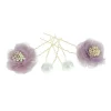 La Boutique du Coiffeur Neigeuses fleurs & perles mauve Hot