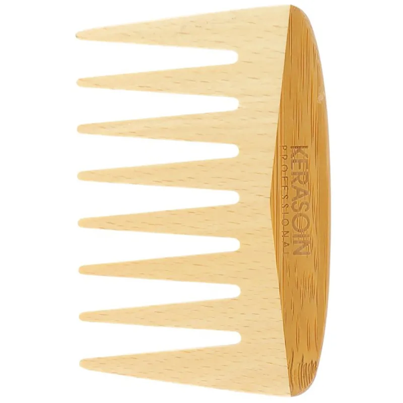 Kerasoin Professionnel Peigne à dents larges en bois de hêtre 10 cm New