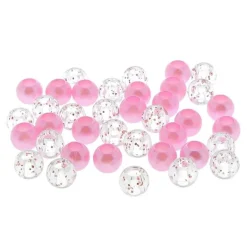 La Boutique du Coiffeur Perles cheveux roses et transparentes à paillettes roses Best