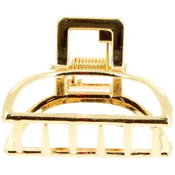 La Boutique du Coiffeur Petite pince croco métallique demi lune dorée Sale