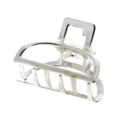 La Boutique du Coiffeur Petite pince croco métallique demi lune argentée Hot