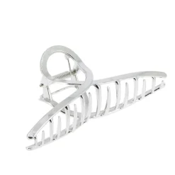 La Boutique du Coiffeur Pince croco métallique infini argent brillant Clearance