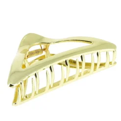 La Boutique du Coiffeur Pince croco métallique triangulaire dorée Best