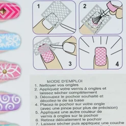 Pochoir vinyl coeur pour ongles New