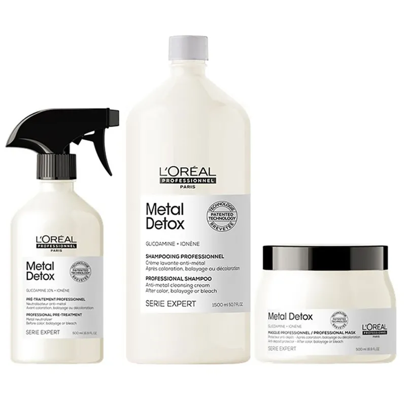 L’Oréal Professionnel Paris Protocole complet Métal Detox format salon Hot