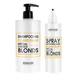 Kerasoin Professionnel Rituel éclaircissant pour cheveux blonds naturels shampooing et spray Clearance