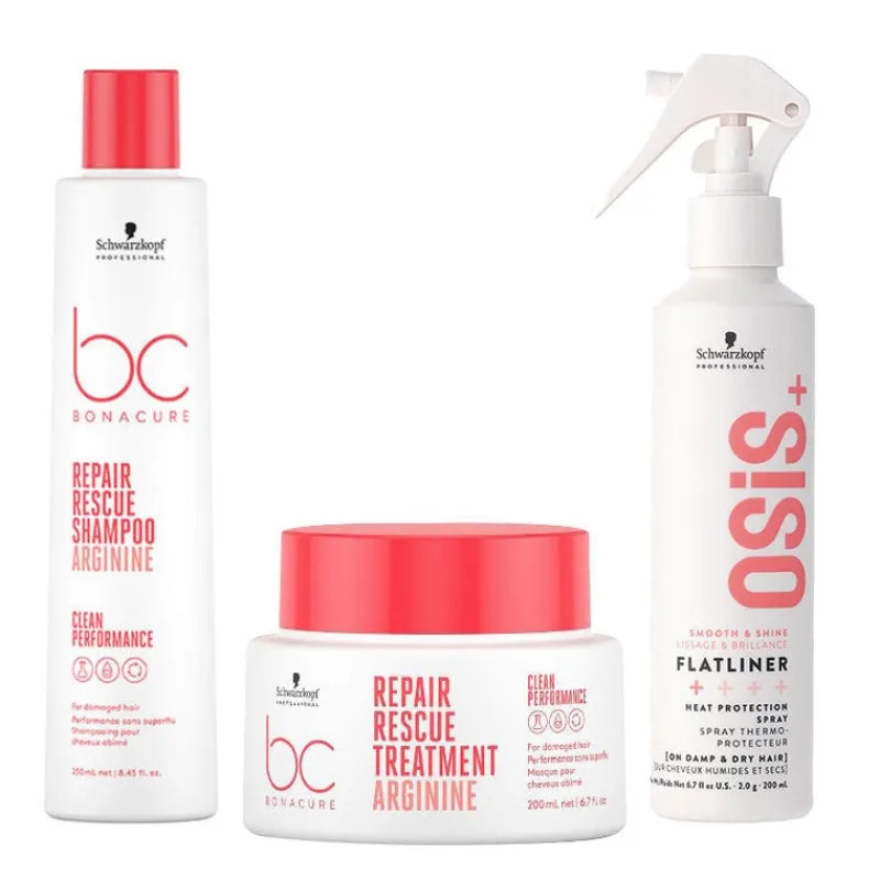Schwarzkopf Professional Rituel pour cheveux abîmés BC Repair Rescue et Osis+ Clearance