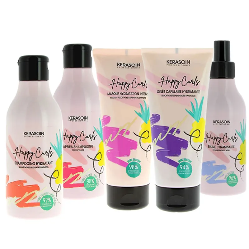 Kerasoin Professionnel Routine cheveux crépus Happy Curls Hot