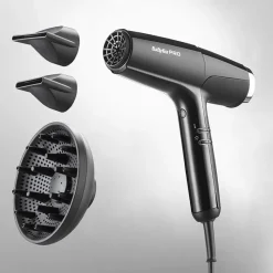 Babyliss Pro Sèche cheveux Falco noir et argent Hot