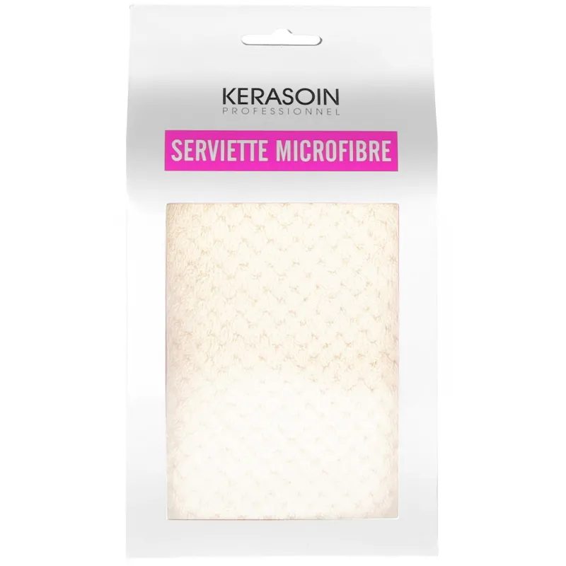 Kerasoin Professionnel Serviette microfibre blanc crème New
