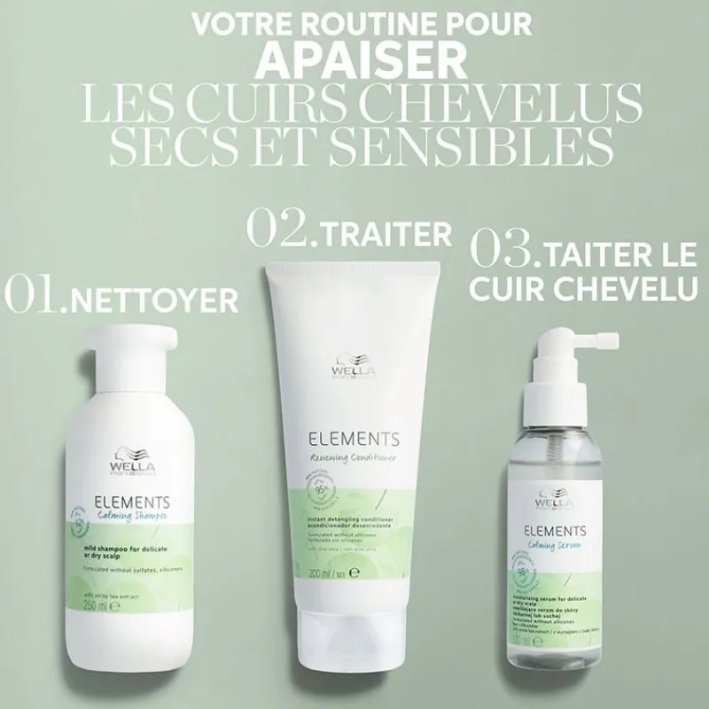 Wella Professionals Shampooing apaisant pour cuir chevelu sec ou délicat Calming Elements 250ml