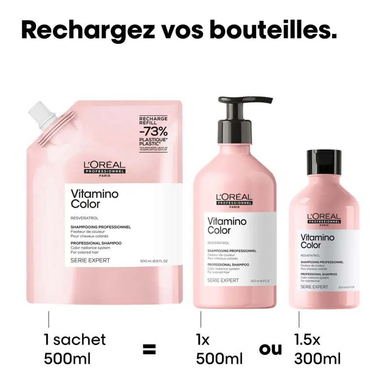 L’Oréal Professionnel Paris Shampooing cheveux colorés Vitamino Color recharge 500ml Sale