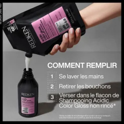 Redken Shampooing doux couleur Acidic Color Gloss 300ml + recharge 500ml Discount