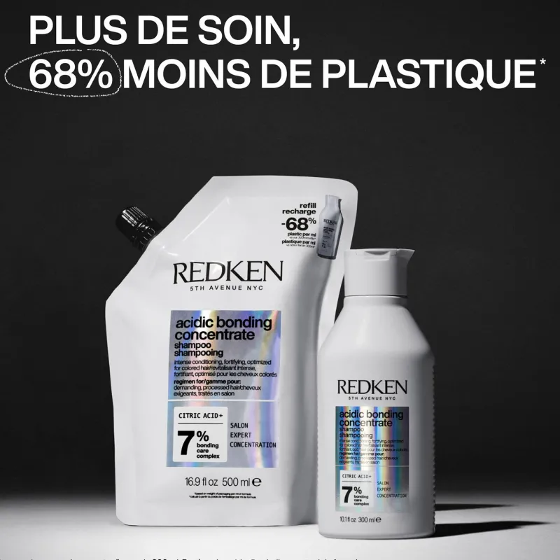 Redken Shampooing réparateur pour cheveux abîmés Acidic Bonding Concentrate recharge 500 ml Clearance