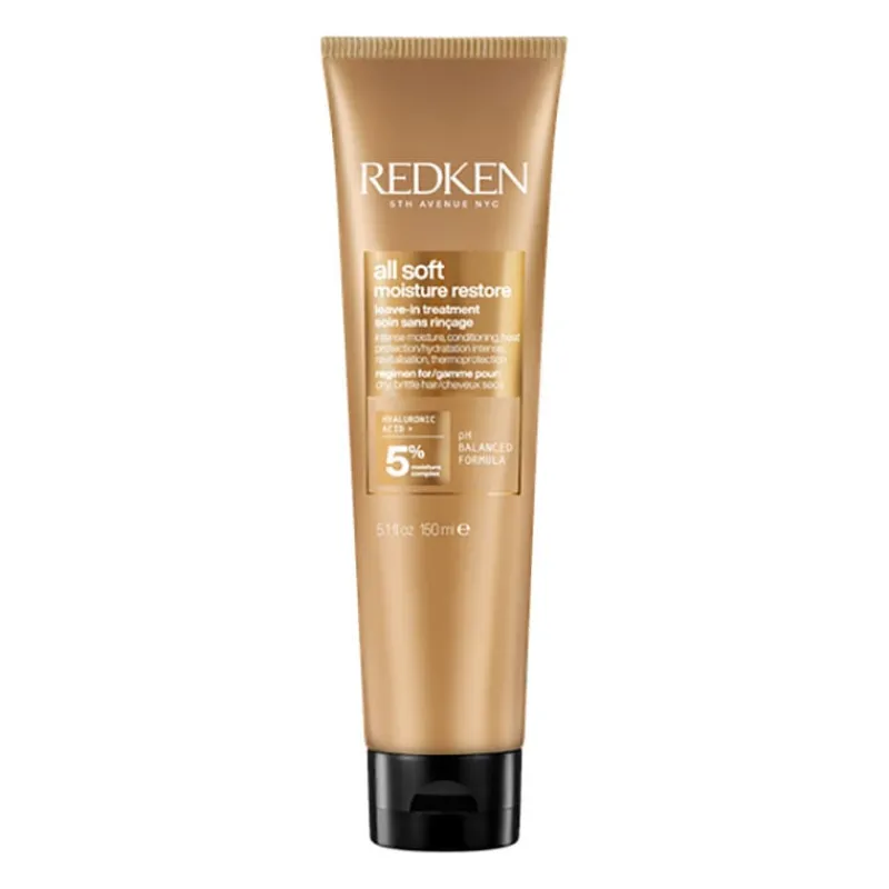 Redken Soin sans rinçage hydratant cheveux secs All Soft Moisture Restore Hot