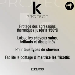 Kerasoin Professionnel Thermo-protecteur à la kératine pour sèche-cheveux K Protect
