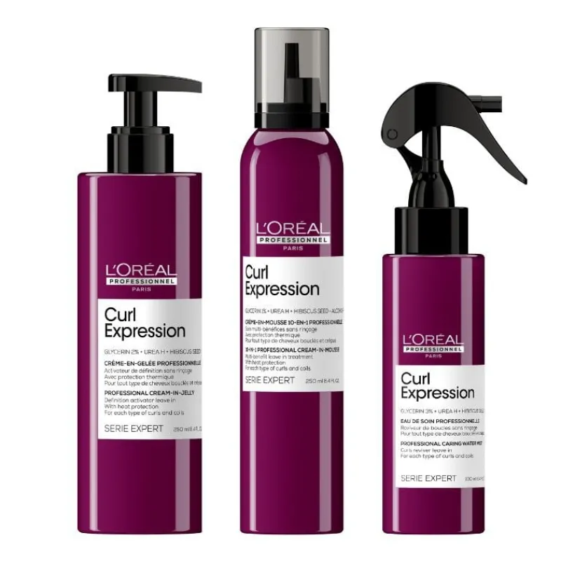 L’Oréal Professionnel Paris Trio coiffant pour cheveux bouclés à frisés Curl Expression Clearance