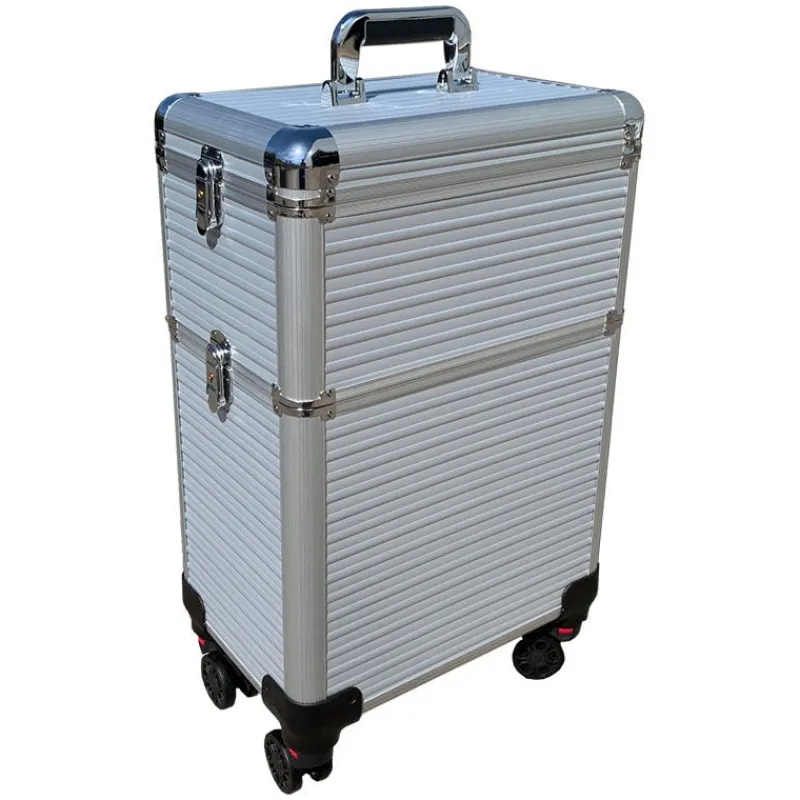 La Boutique du Coiffeur Valise 2 étages argenté Hot