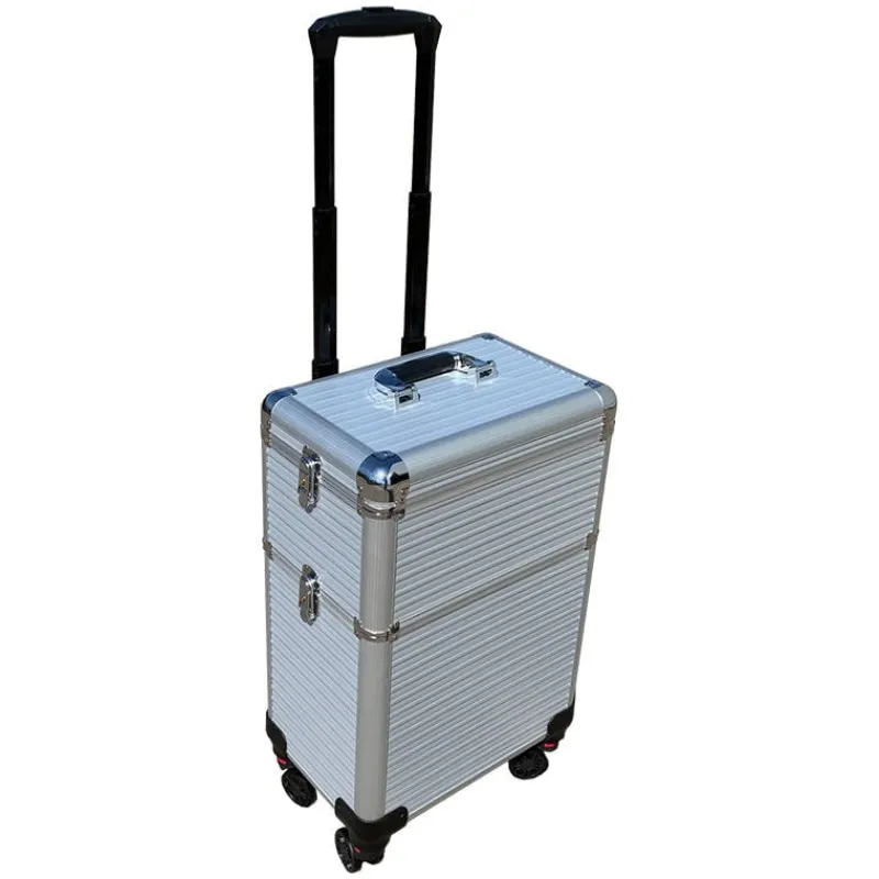 La Boutique du Coiffeur Valise 2 étages argenté Hot