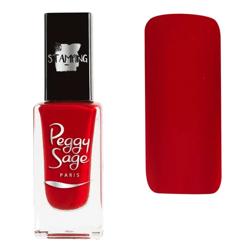Peggy Sage Vernis à ongles stamping rouge